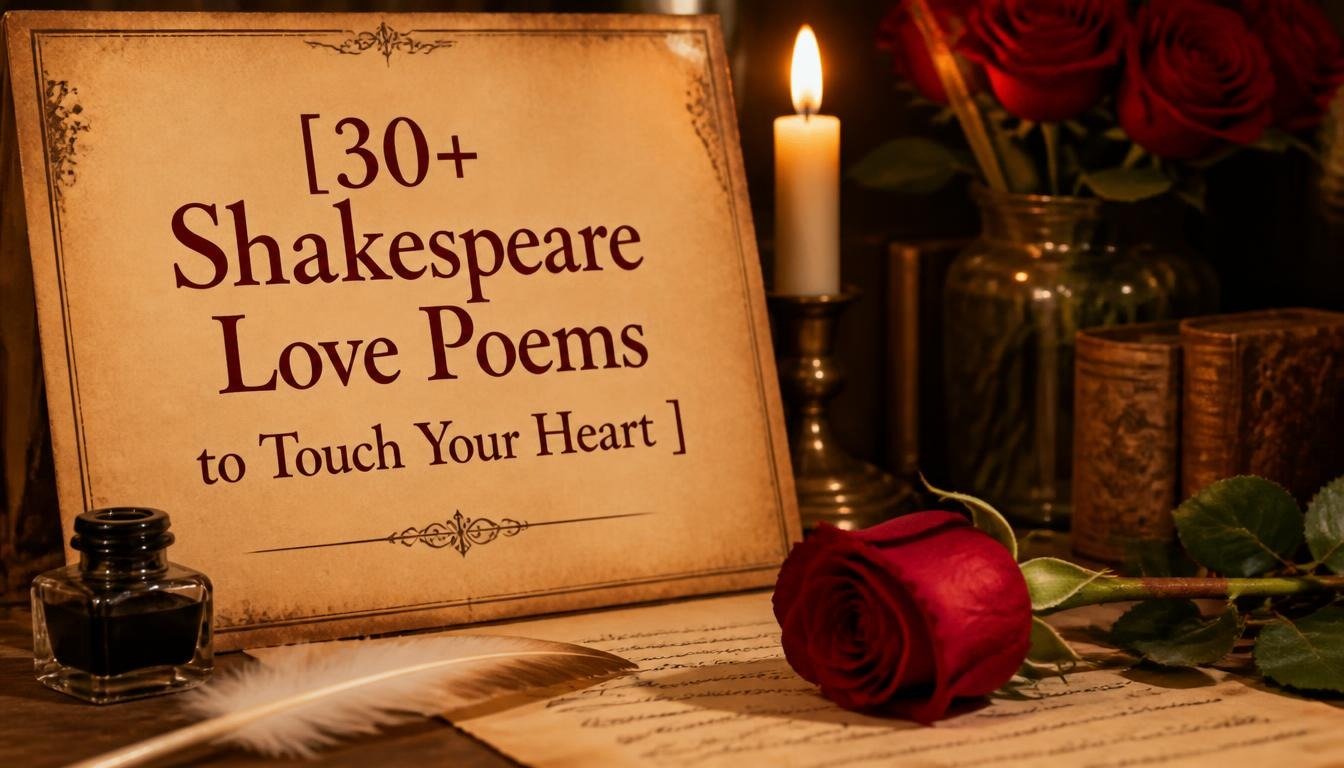 30+ Shakespeare Love Poems to Touch Your Heart