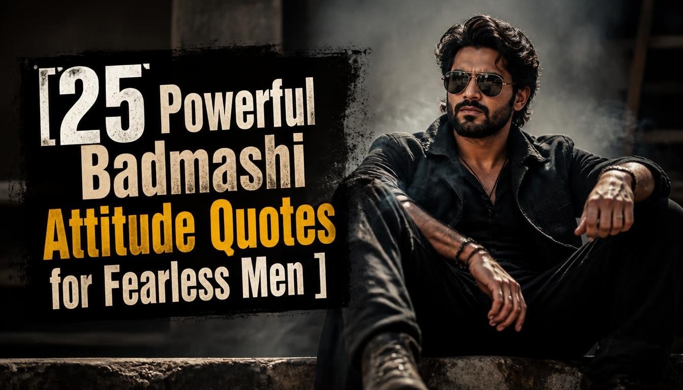 25 Powerful Badmashi Attitude Quotes for Fearless Men